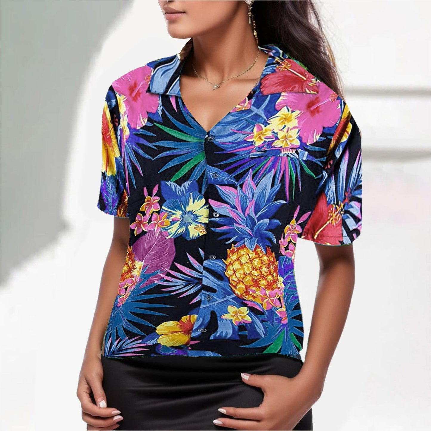 Hawaï shirts Vrouwelijk Bloemenprint
