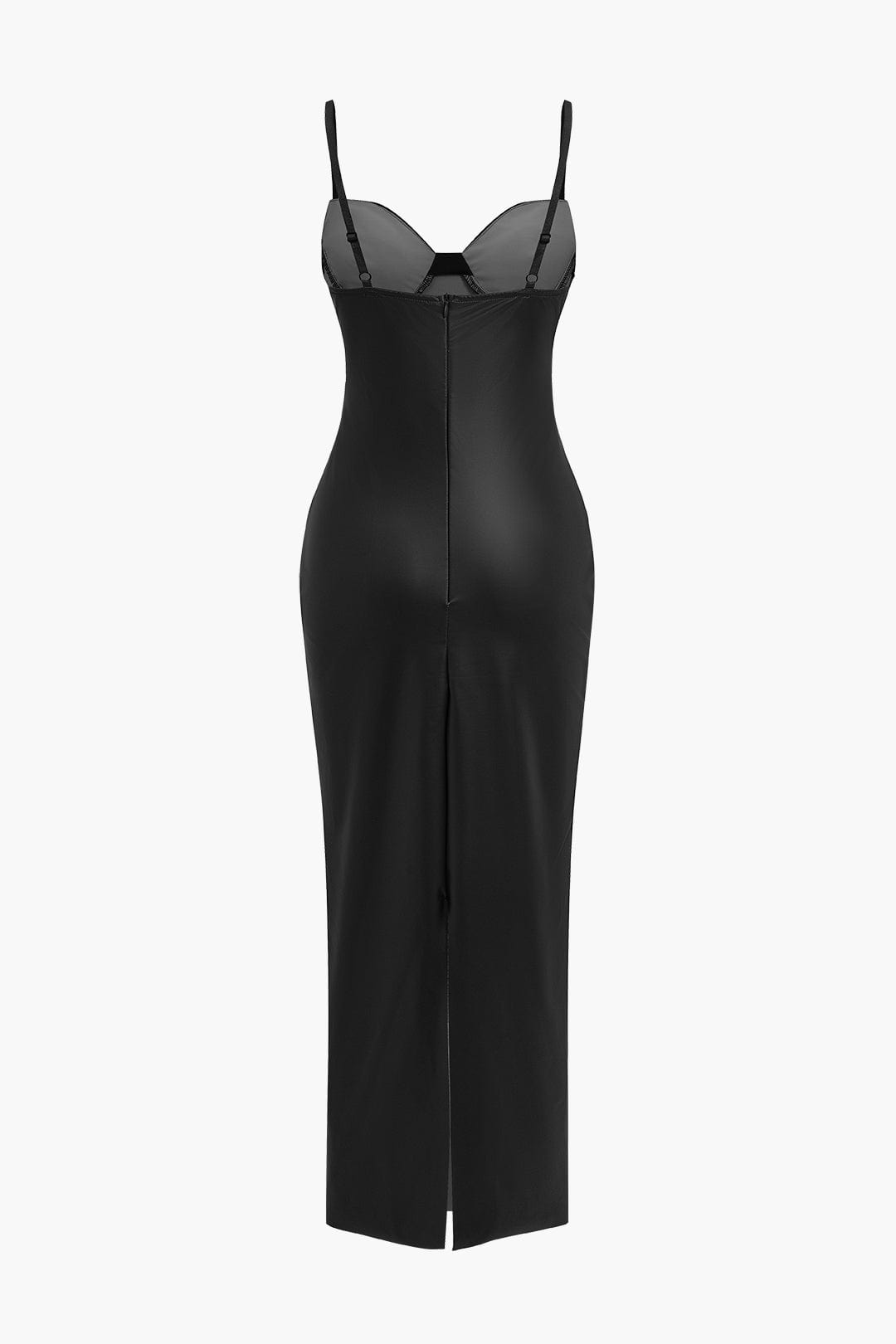 Leren Maxikleed Voor Vrouw Elegante Avondjurk