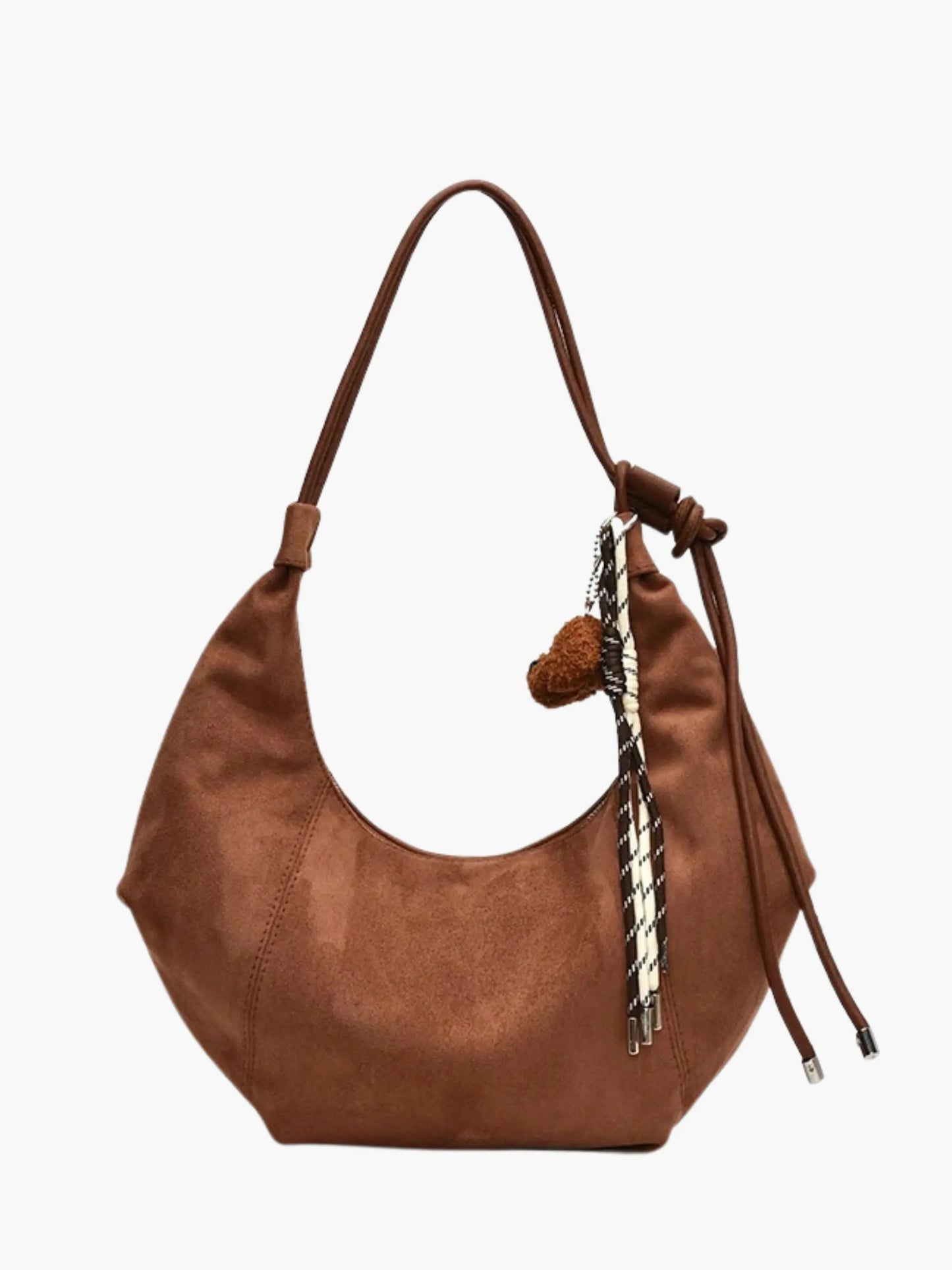 Boho Chic Suède Schouder tas met Speelse Details