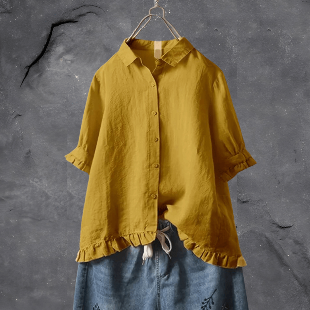 Lily Elegant Katoenen Shirt voor Tijdloze Verfijning