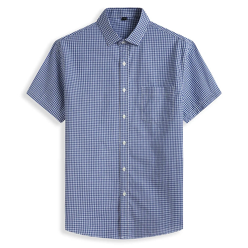 Plus Size Overhemd Katoen Trendy Voor Mannen