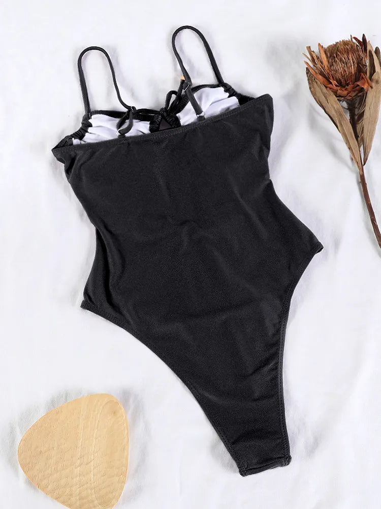 Trendy Badpak Effen Stof voor Vrouw