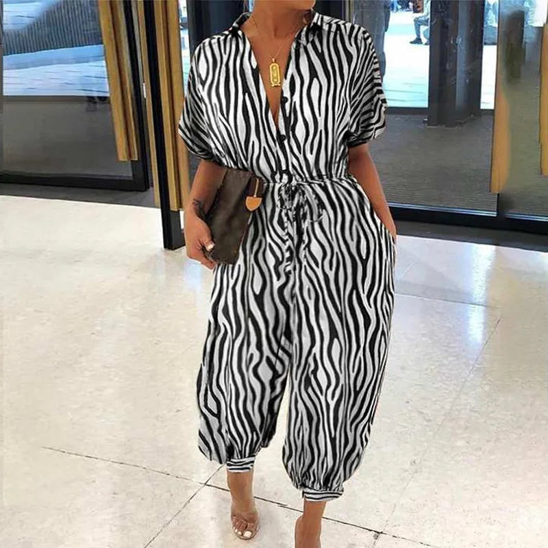 Plus Size Jumpsuit Comfortabel Retro Stijl