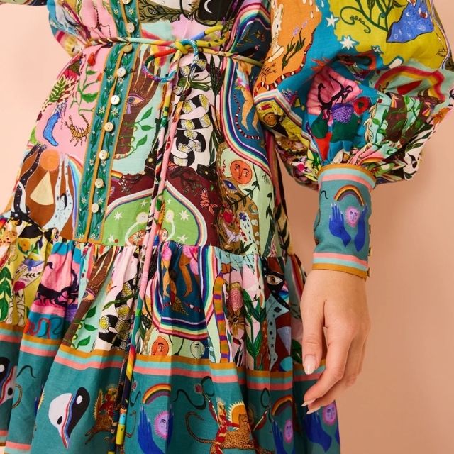 Korte Jurk met Fel Bloemenprint