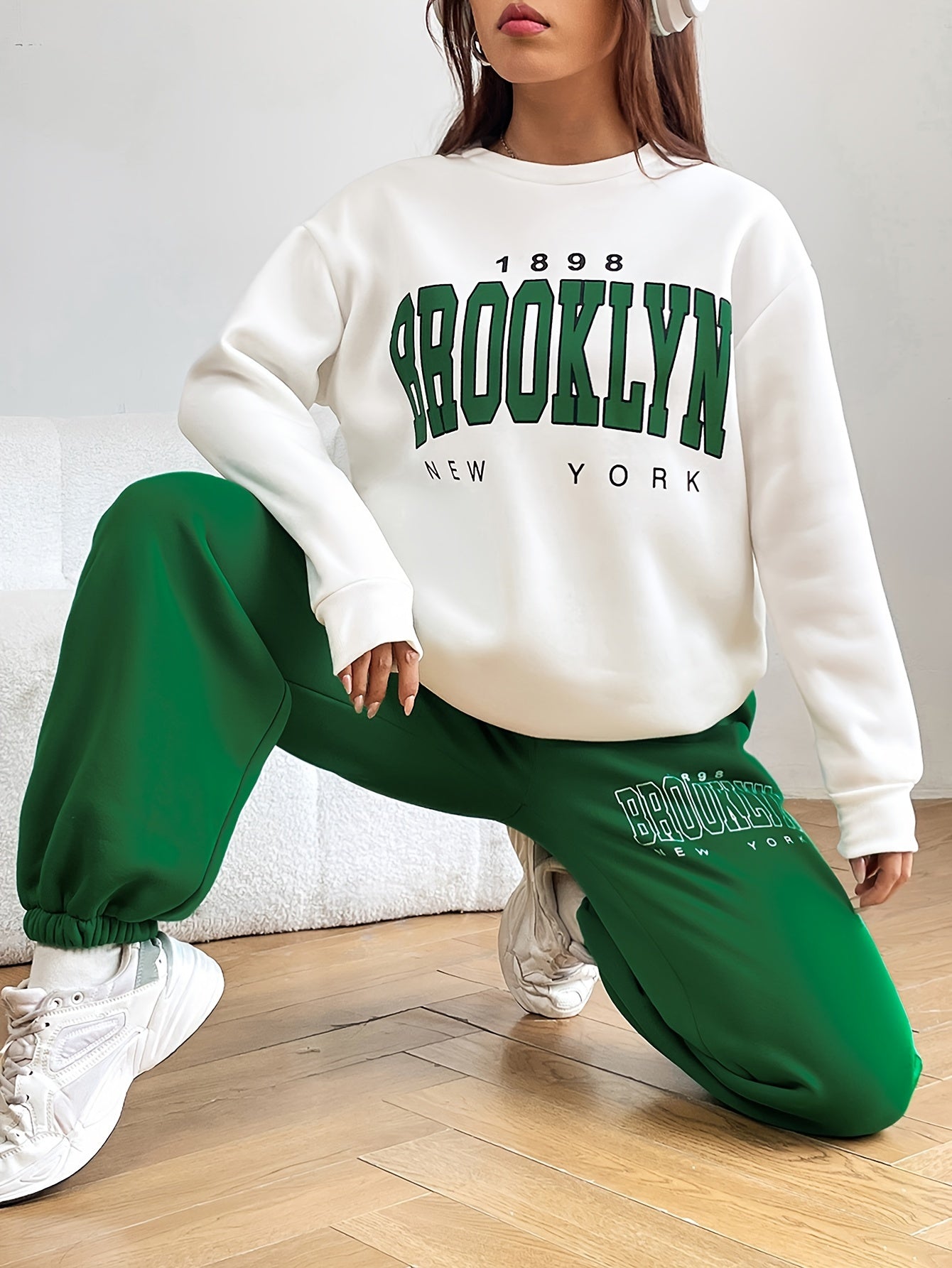Jogginpak Dames Trendy Letterdruk Tweedelig