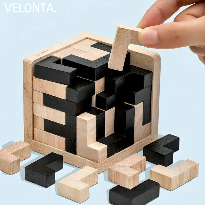 Houten 3D Puzzle Breinbreker voor Volwassenen