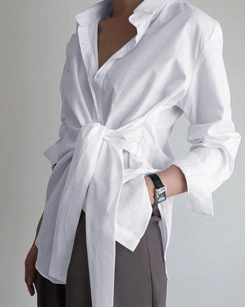 Dames Blouse met Strikdetail Elegante Stijl