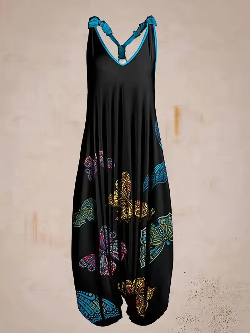 Jumpsuit met V-hals Overal Bedrukt Comfortabel