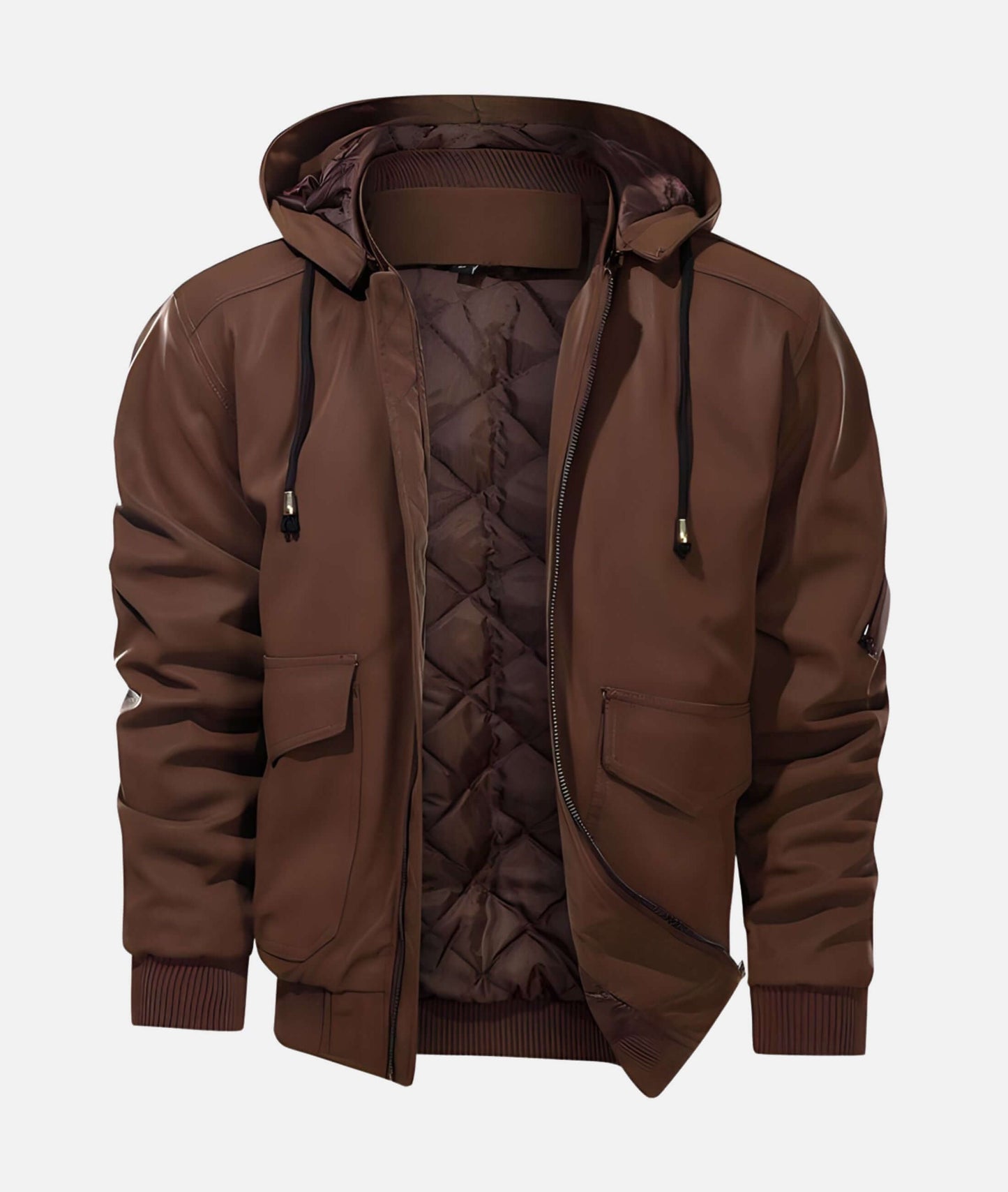 Heren Winterjas met Stijlvolle Afwerking en Warme Voering