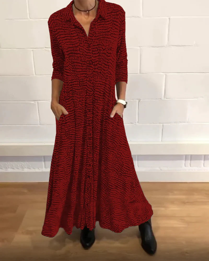 Klassieke Vintage Jurk voor Vrouw Elegante Stijl