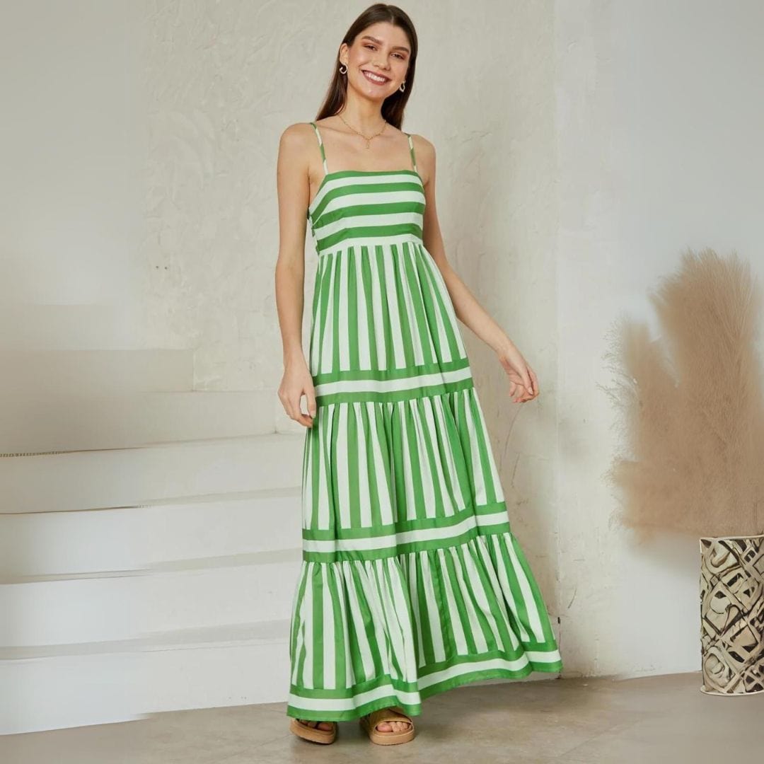 Maxi Jurk met Spaghettibandjes Zomerjurk Vrouw