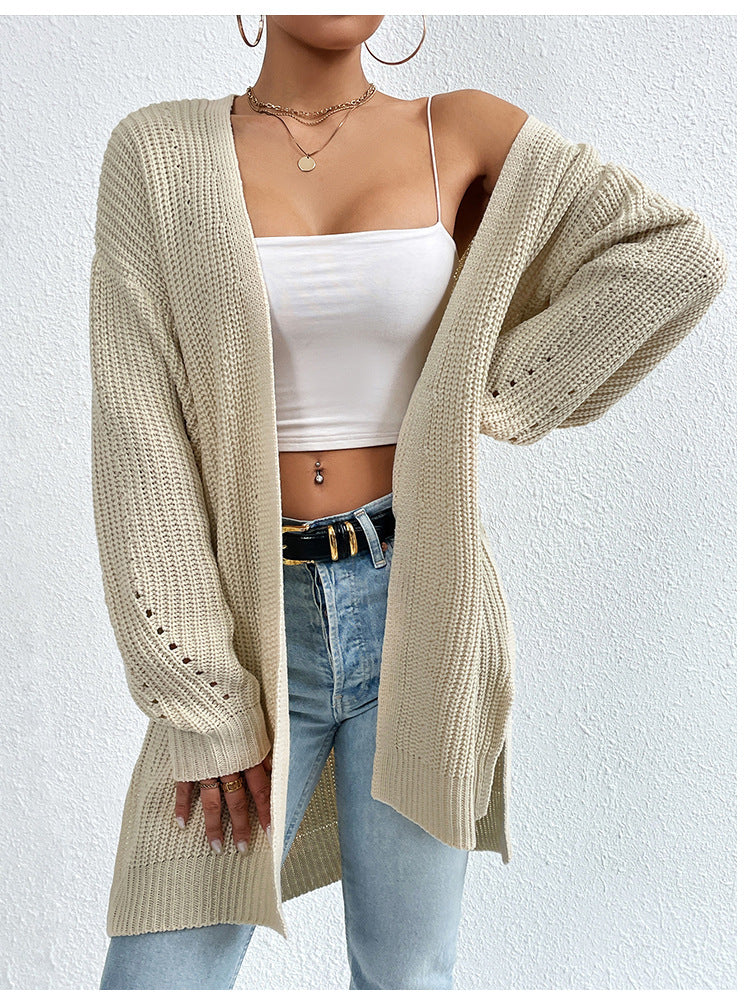 Dames Gebreid Vest Lang Model Romy