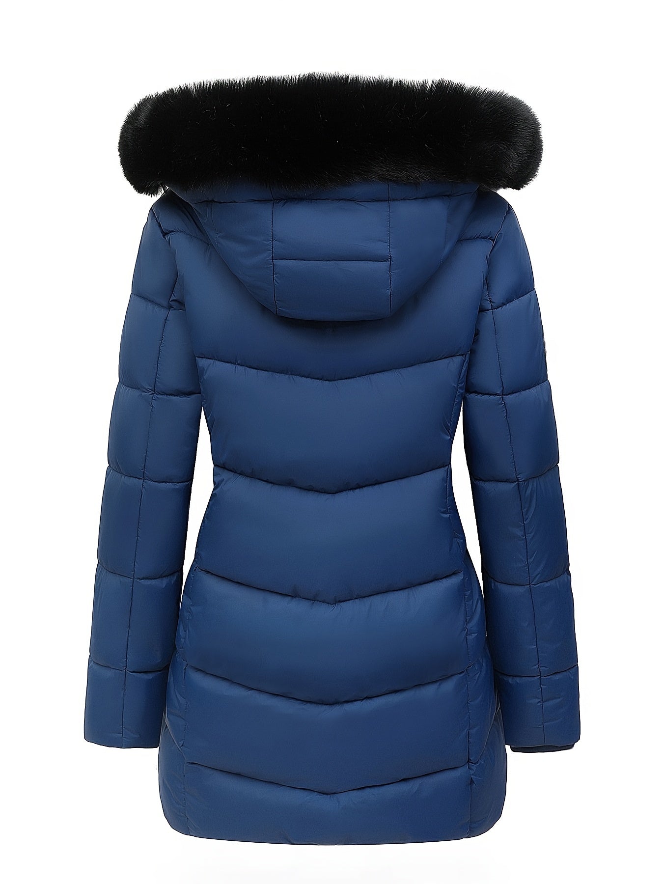 Warme Puffy Jas voor Vrouwen met Stijlvolle Details