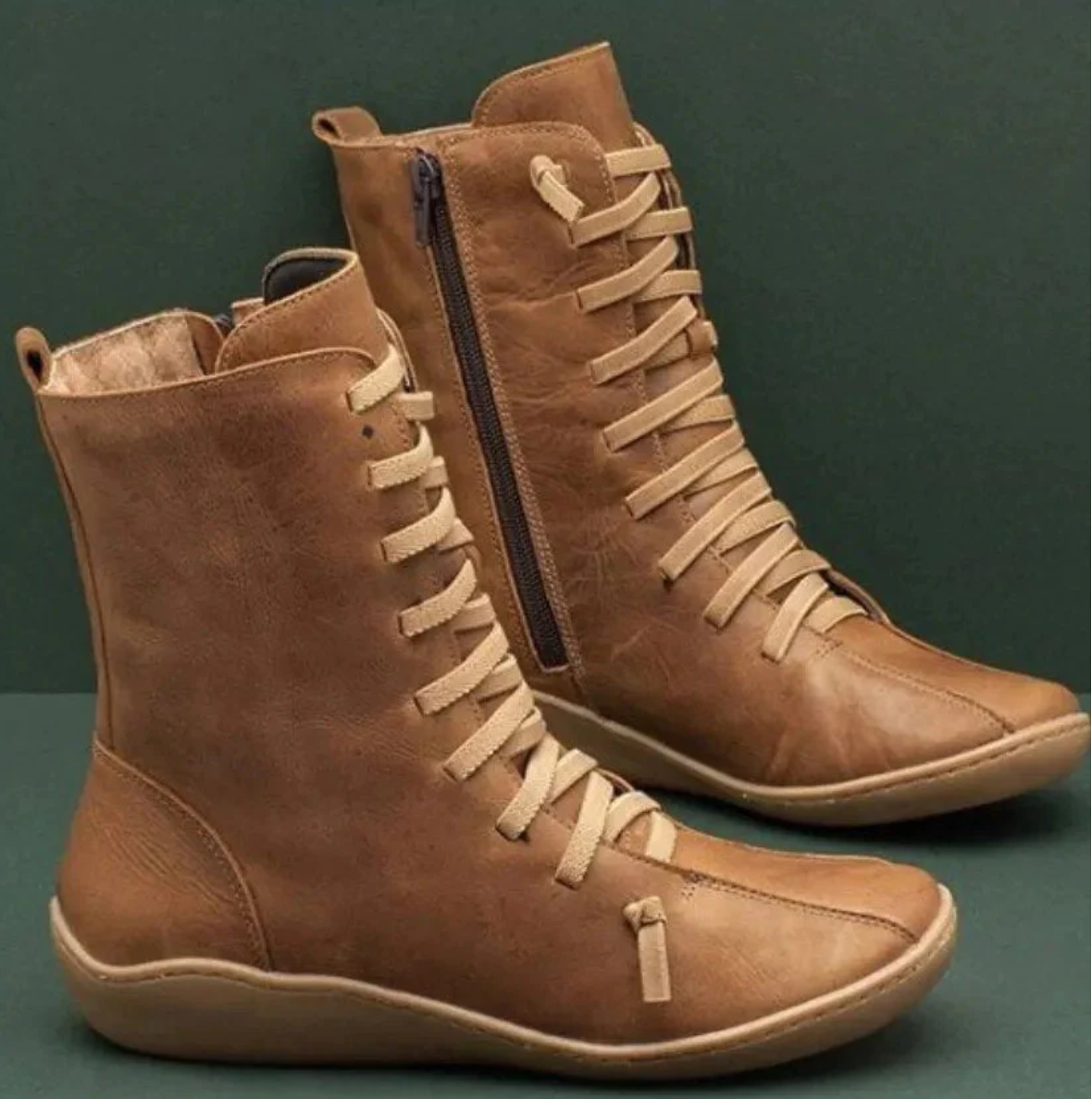 Duurzame leren winterlaarzen voor dames – Warm, stijlvol & waterbestendig