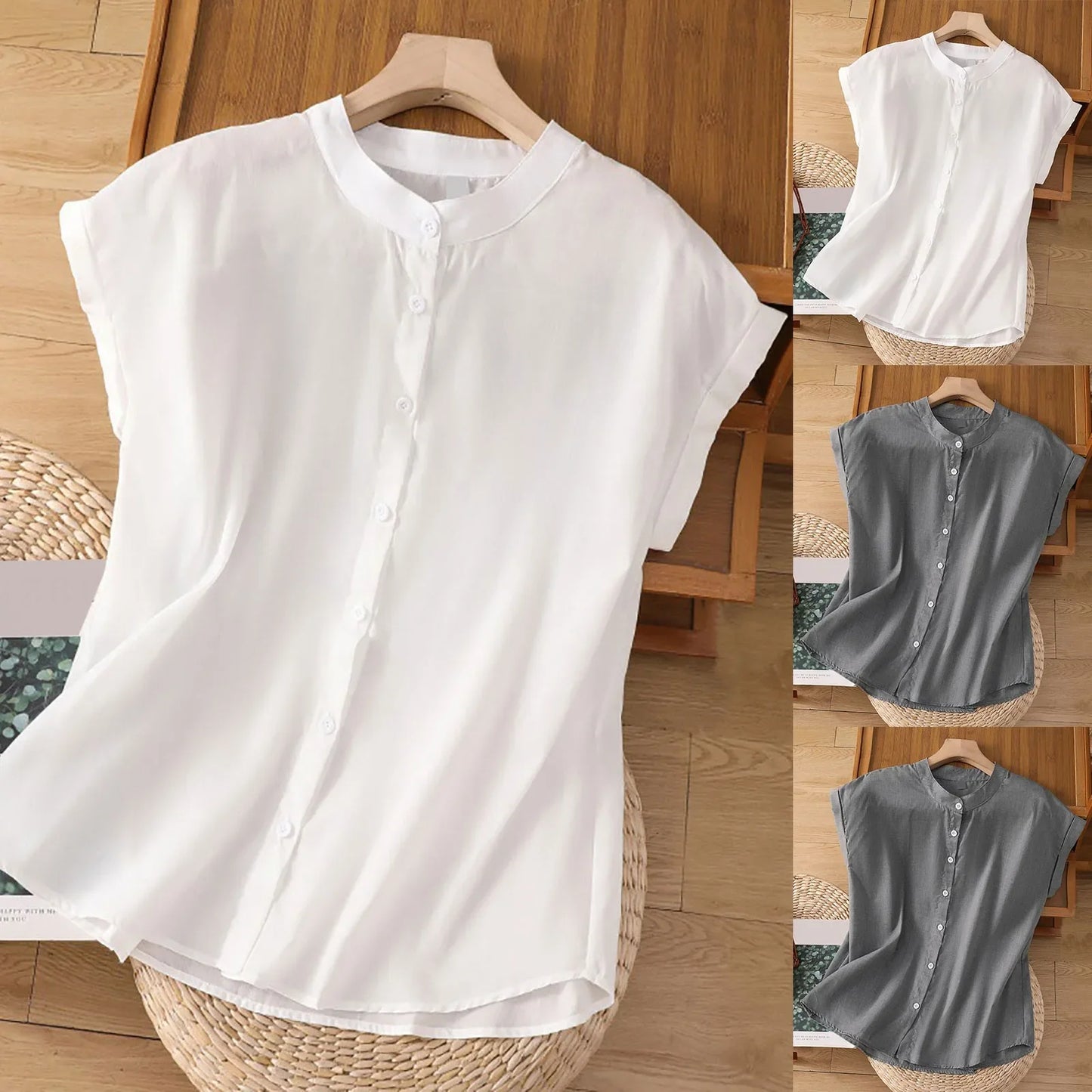 Stijlvolle Sleeveless Katoenen Commuter Top van Zwoel