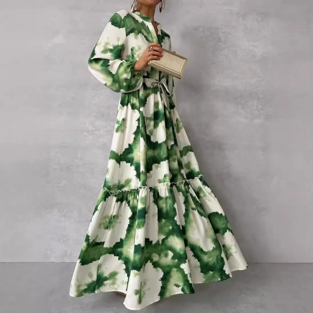 Levenslust Groene Maxi Jurk