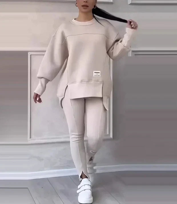 Dames Sweatshirt Set met Legging - Comfortabele Elena Outfit