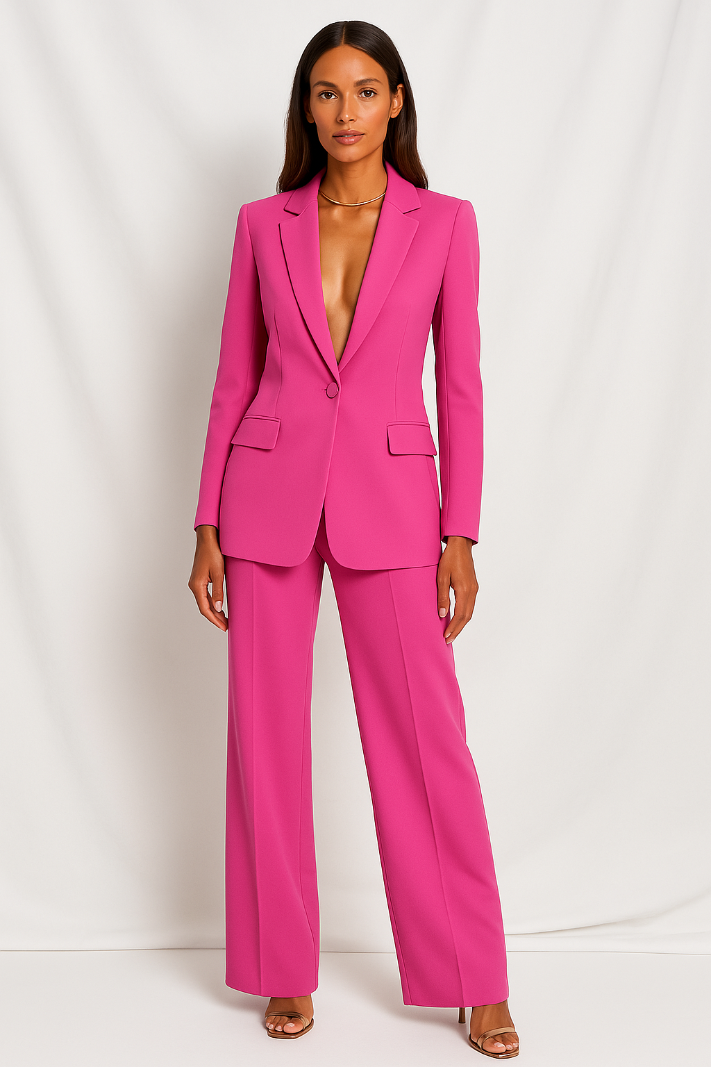Dames Blazer Broek Set Klassiek Tweedelig Pak