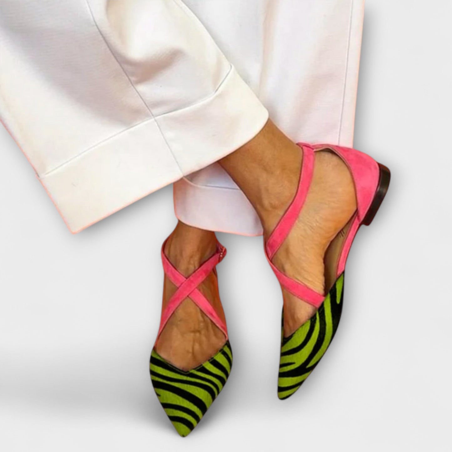 Dames Ballerinas Elastische Band Comfortabele Pasvorm