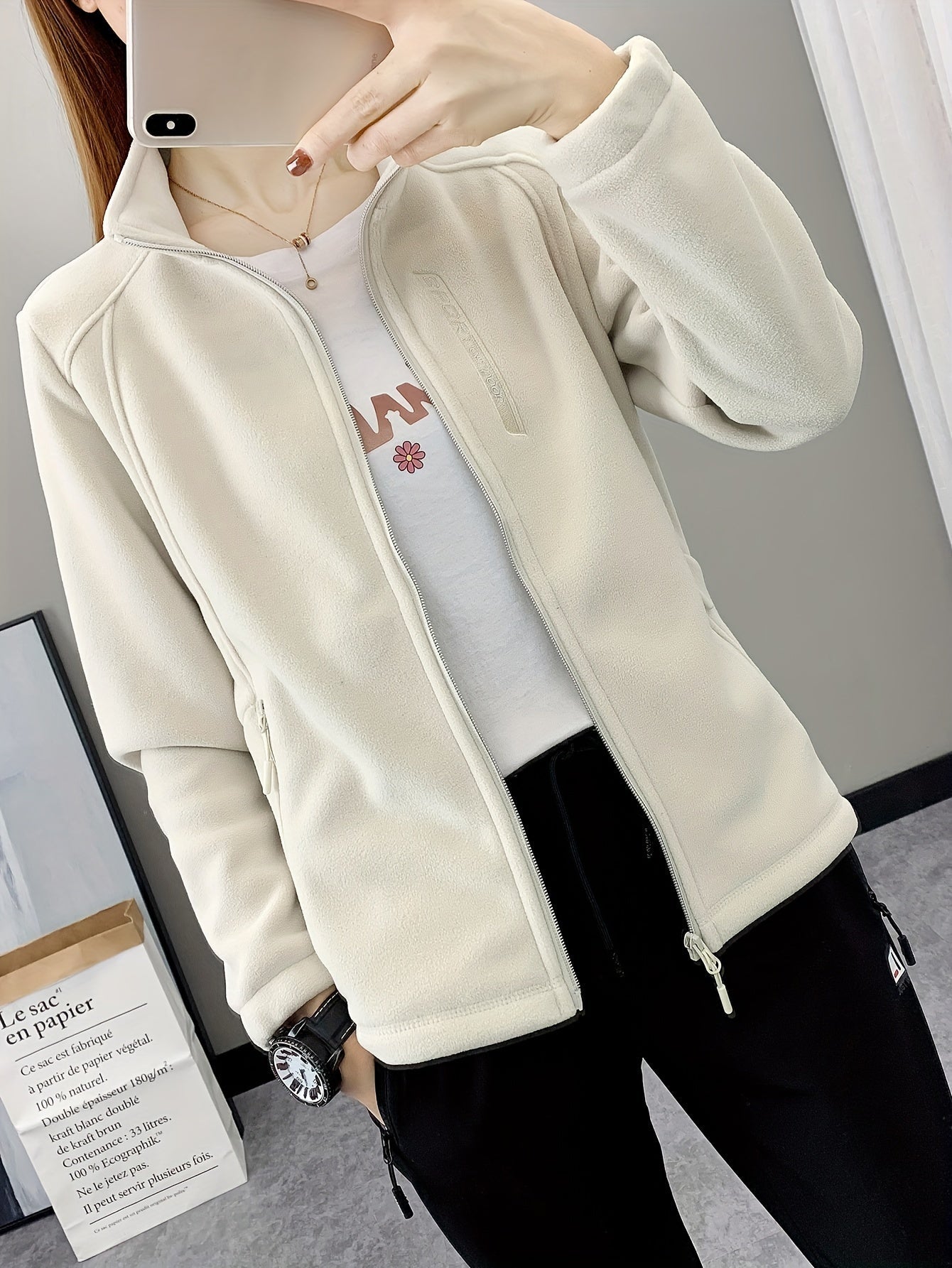 Fleece Jas Ademend Warm Aurora Stijl