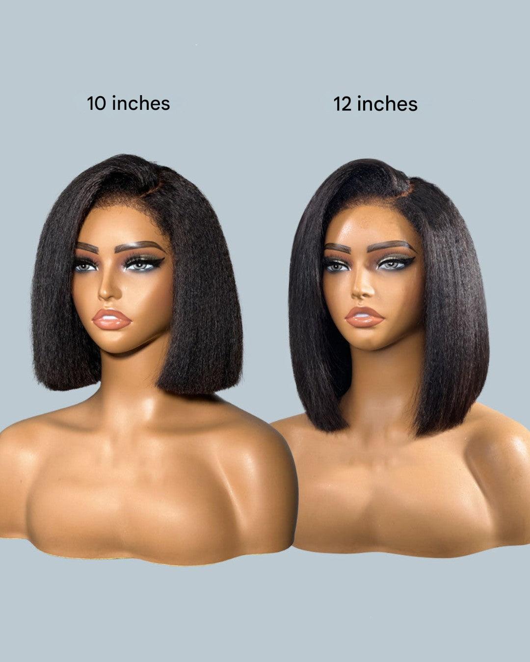Kinky Straight Pruik 5x5 HD Lace Voor Vrouw