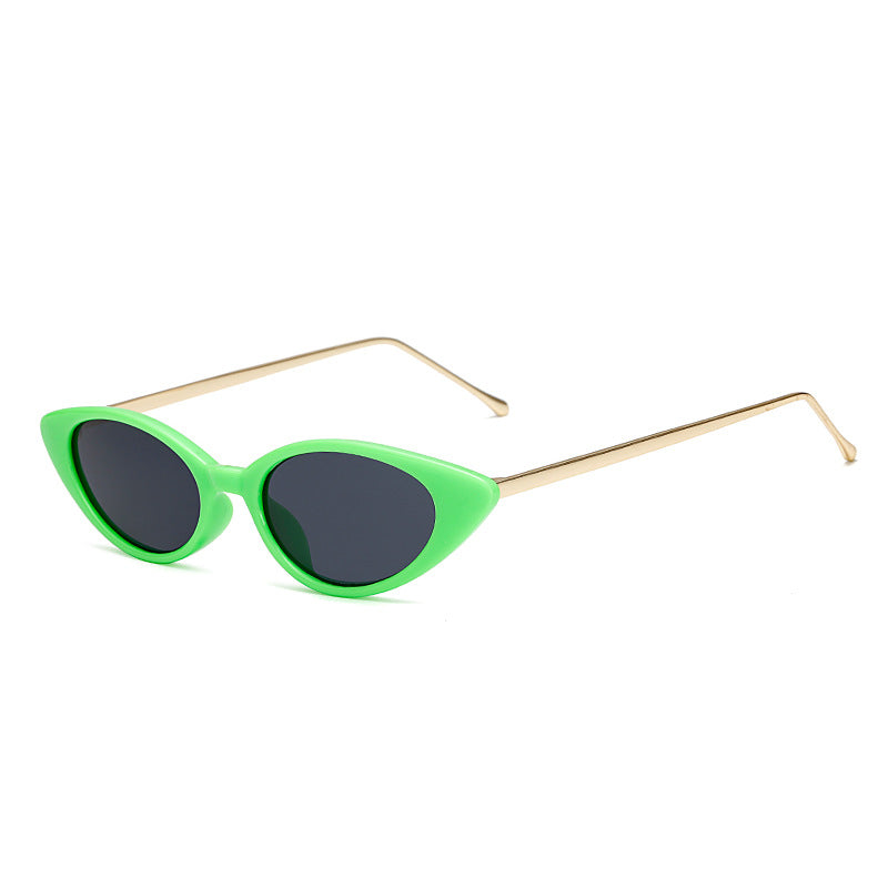 Dames Zonnebril Retro Cat Eye UV Bescherming Smal Montuur