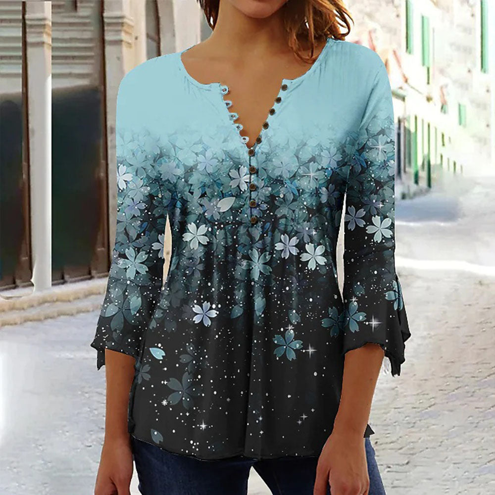 Dames T-shirt V-hals Zomerjurk Modieus