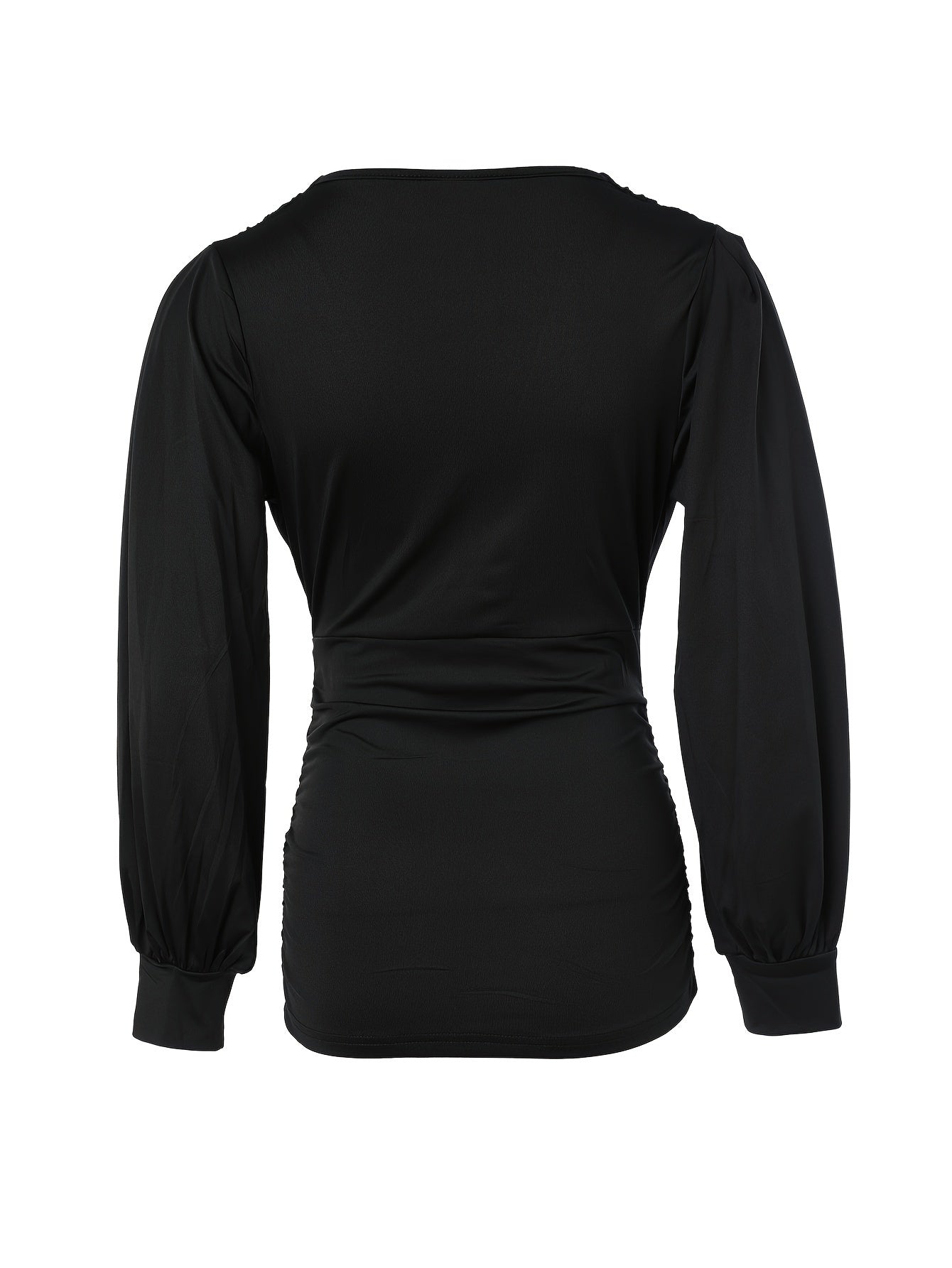 V-Hals Top met Ruches en Charmant Design voor Vrouw