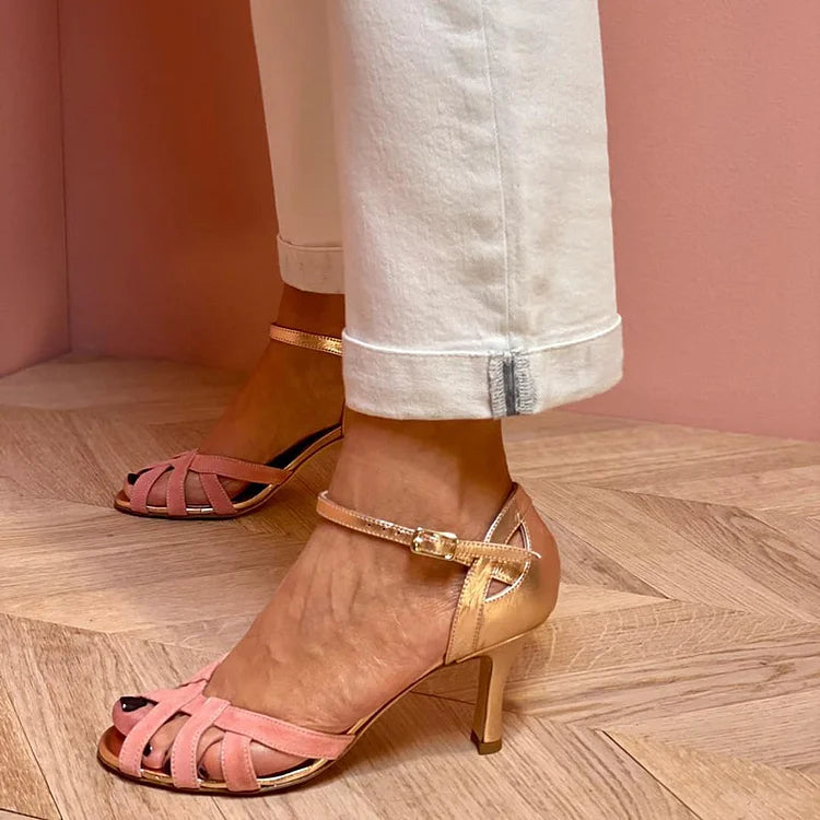 Dames Sandalen Met Fijne Bandjes Sierlijke Pasvorm