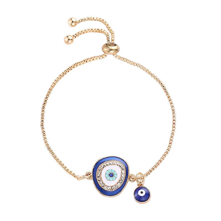Boze Oog Armband Ethnostijl Zilverkleurig Beschermingssymbool