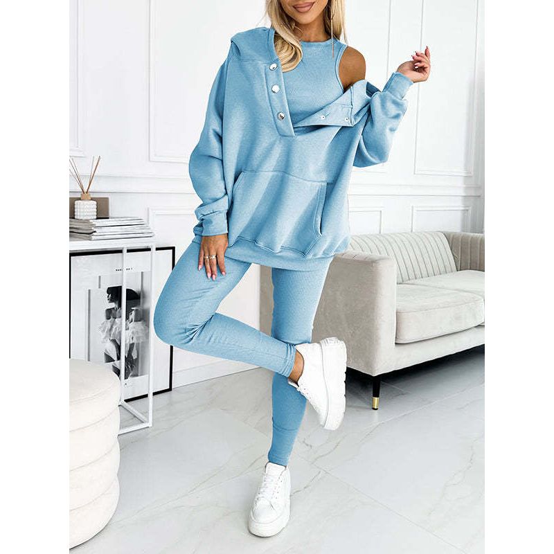 Dames Hoodie Set 3-delig Zacht en Comfortabel - Mode Vibes