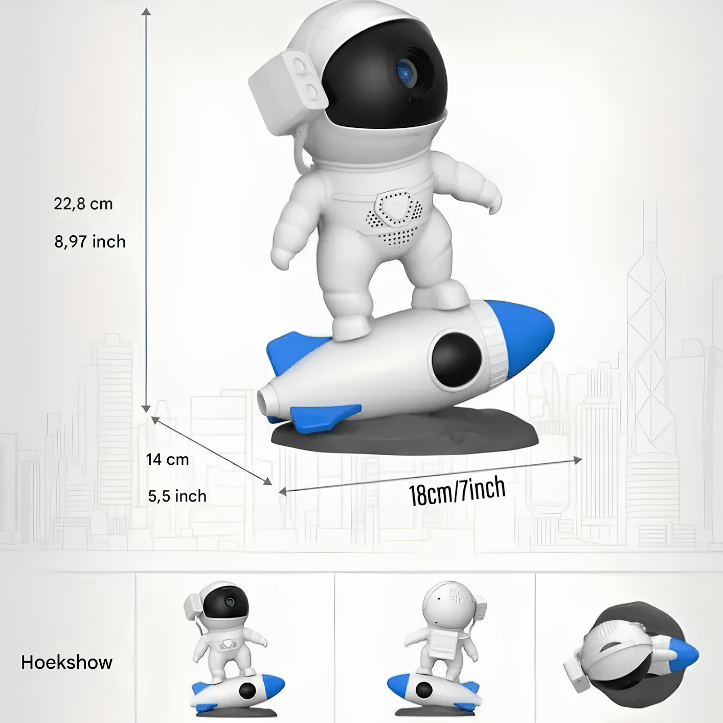 Projectielamp Astronaut LED Licht met Astro Effect