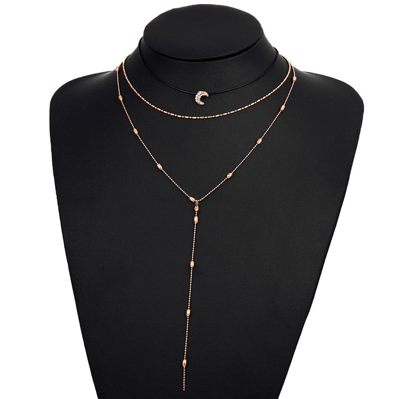 Gouden Choker Ketting met Hangend Accent voor Dames