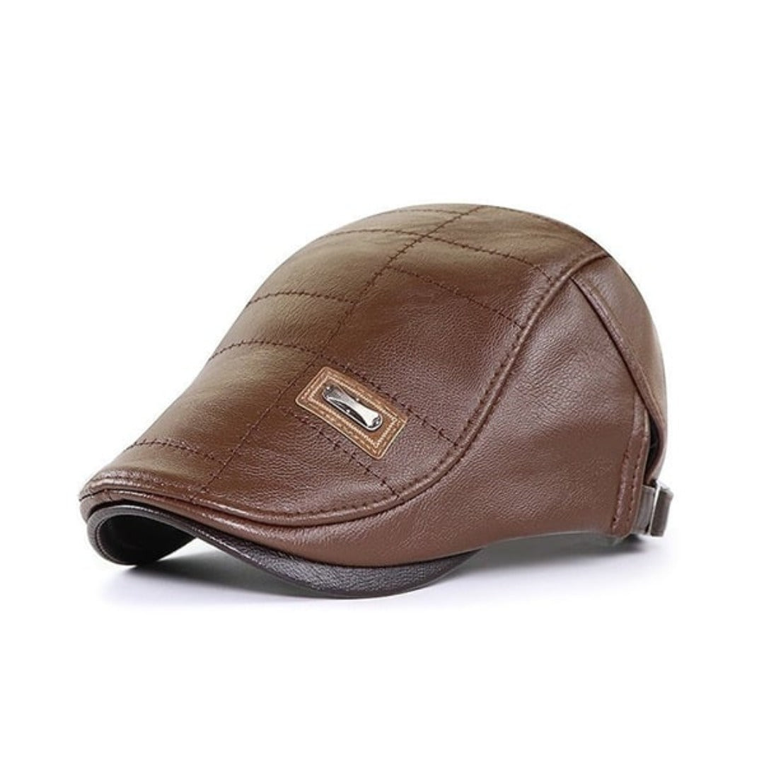 Leren Baret voor Mannen Retro Stijl Klassiek Design