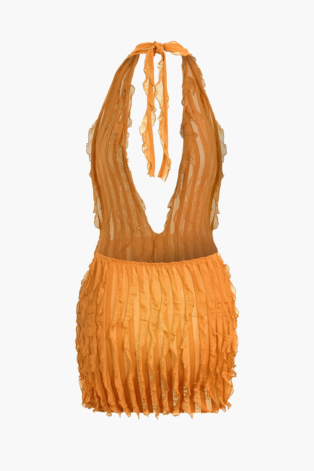 Mini-jurk Transparant Sexy Met Diepe Halslijn