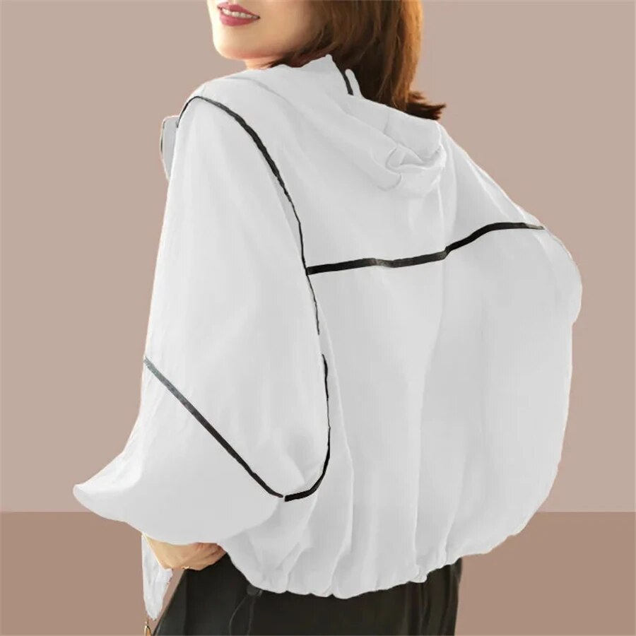 Dames Zomerjasje Oversized Hoodie Luchtige Pasvorm