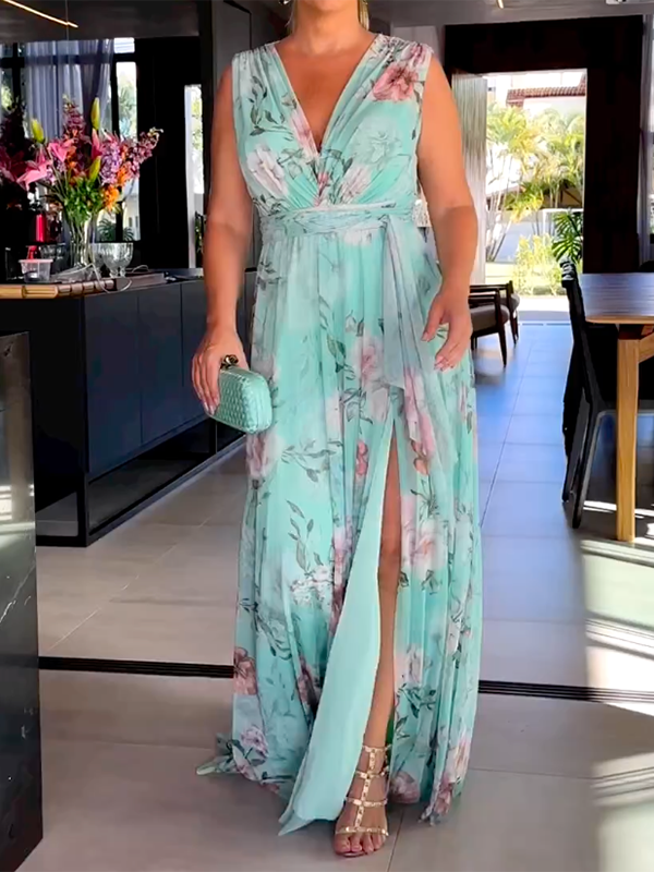 Zomerjurk V-hals Jurk voor Vrouw Zomerse Stijl