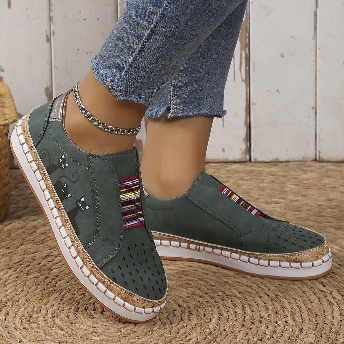 Retro Casual Schoenen Plat voor Dagelijks Gebruik