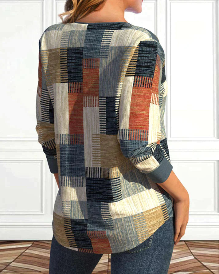 Vrouwelijke Top met Geometrische Print