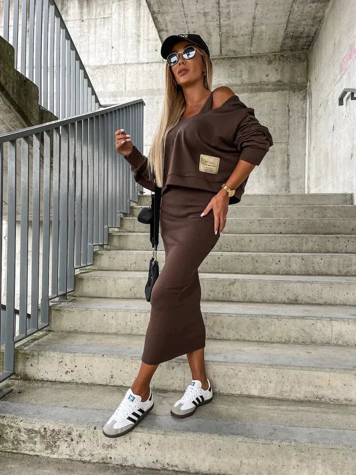 Meisjes Jurk en Sweatshirt Set