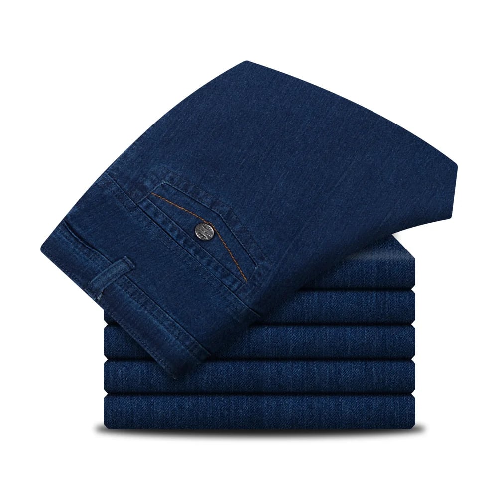 Heren Jeans Hoge Taille Rechte Pijp Tobias