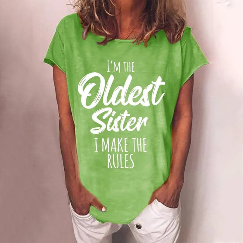 Vrouwen T-shirt Ronde Hals met Leuke Opdruk