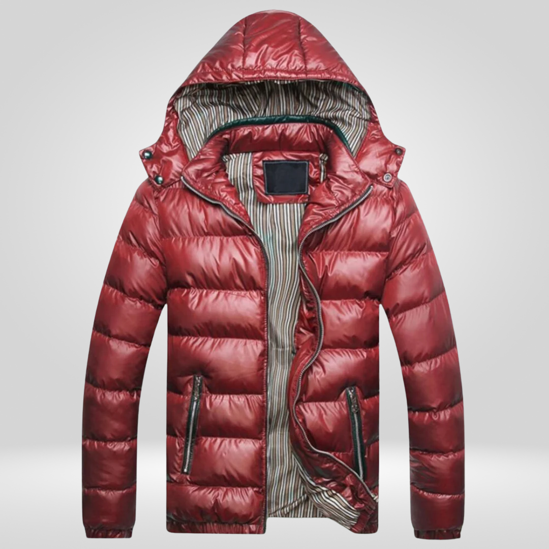 Heren Winterjas Gewatteerd Warm met Capuchon