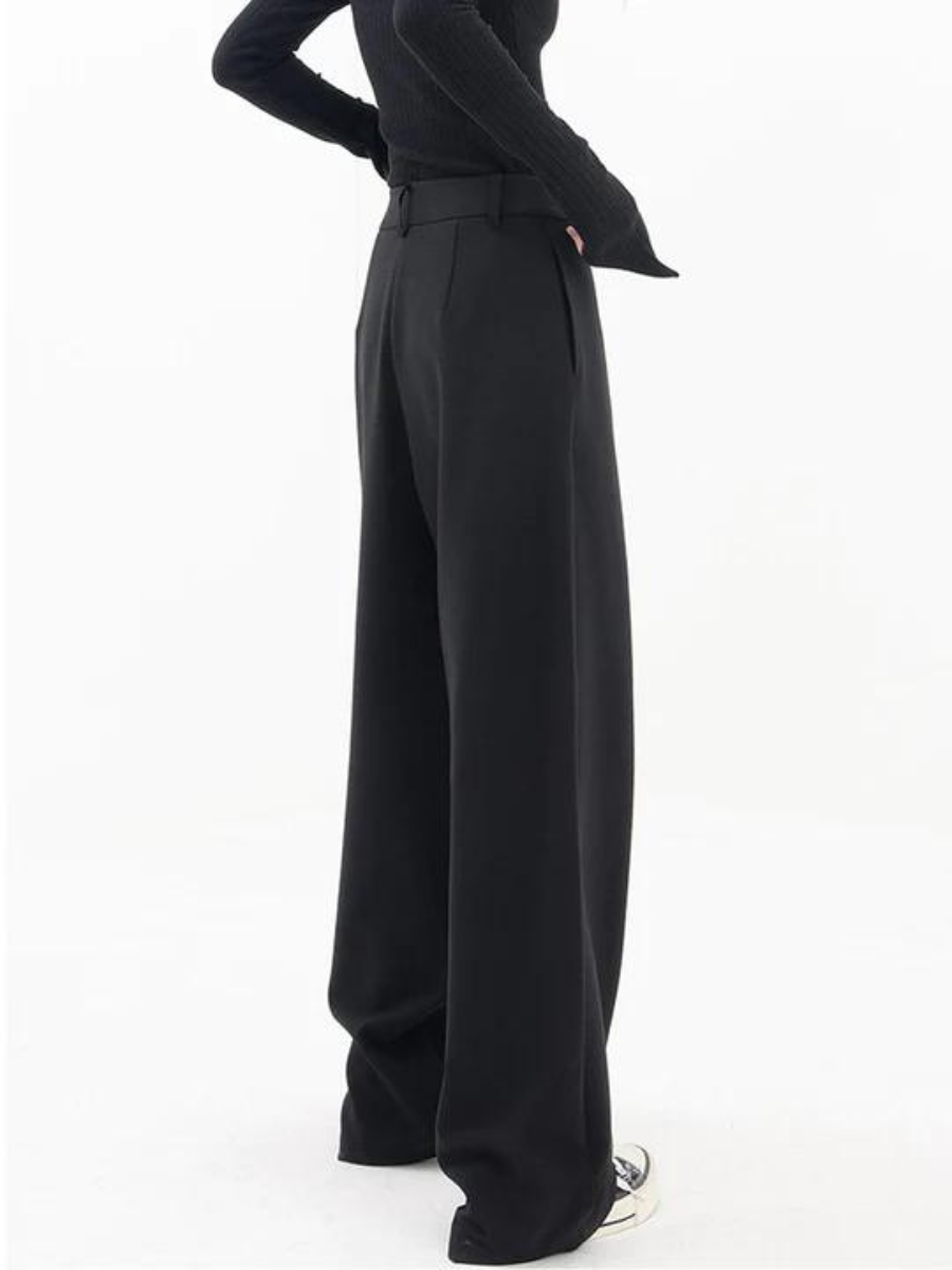 Dames Asymmetrische Broek met Wijde Pijpen