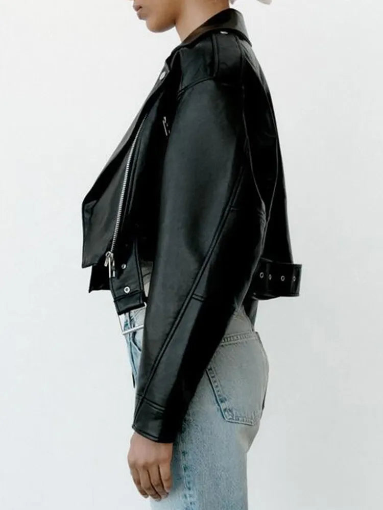 Leren Bikerjack Merel Stoer en Stijlvol