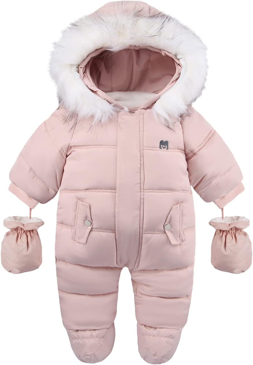 Baby Jumpsuit met Capuchon Warm voor Winter