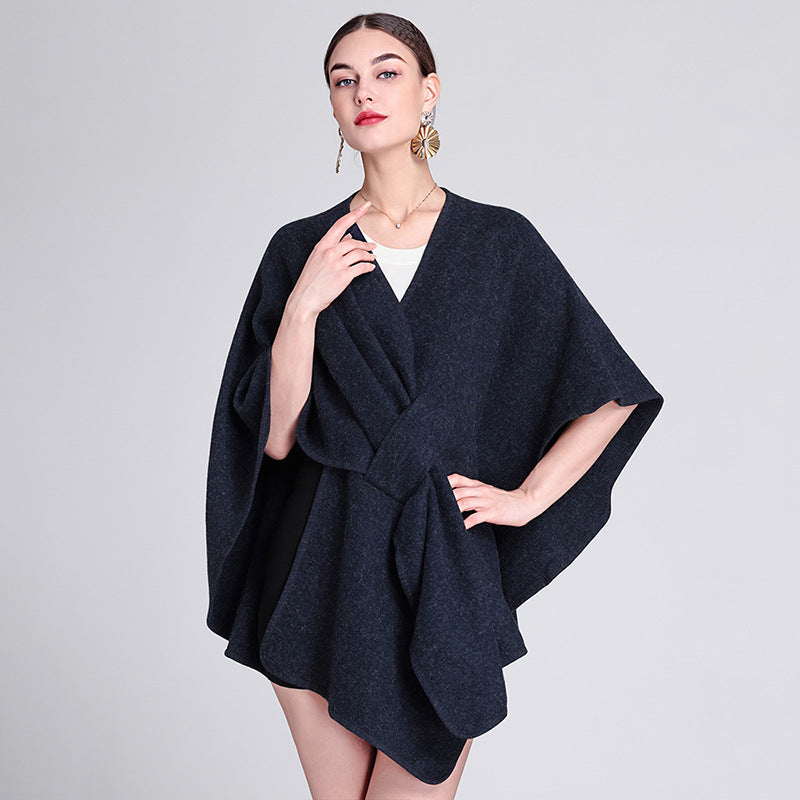 Dames Poncho Stijlvol met Riem en Elegant Design