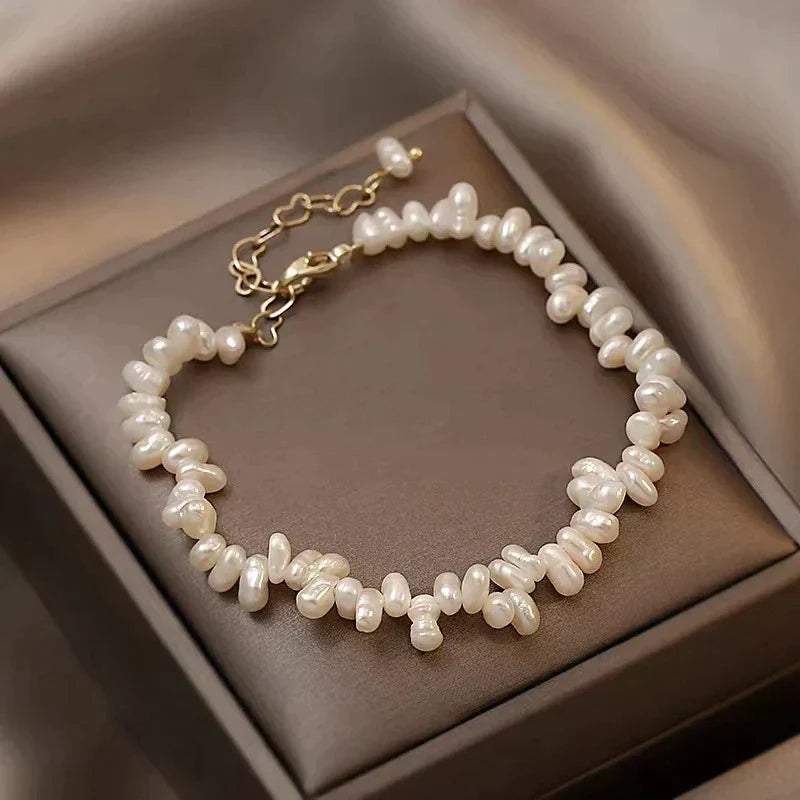 Parel Armband met Witte Zoetwaterparels
