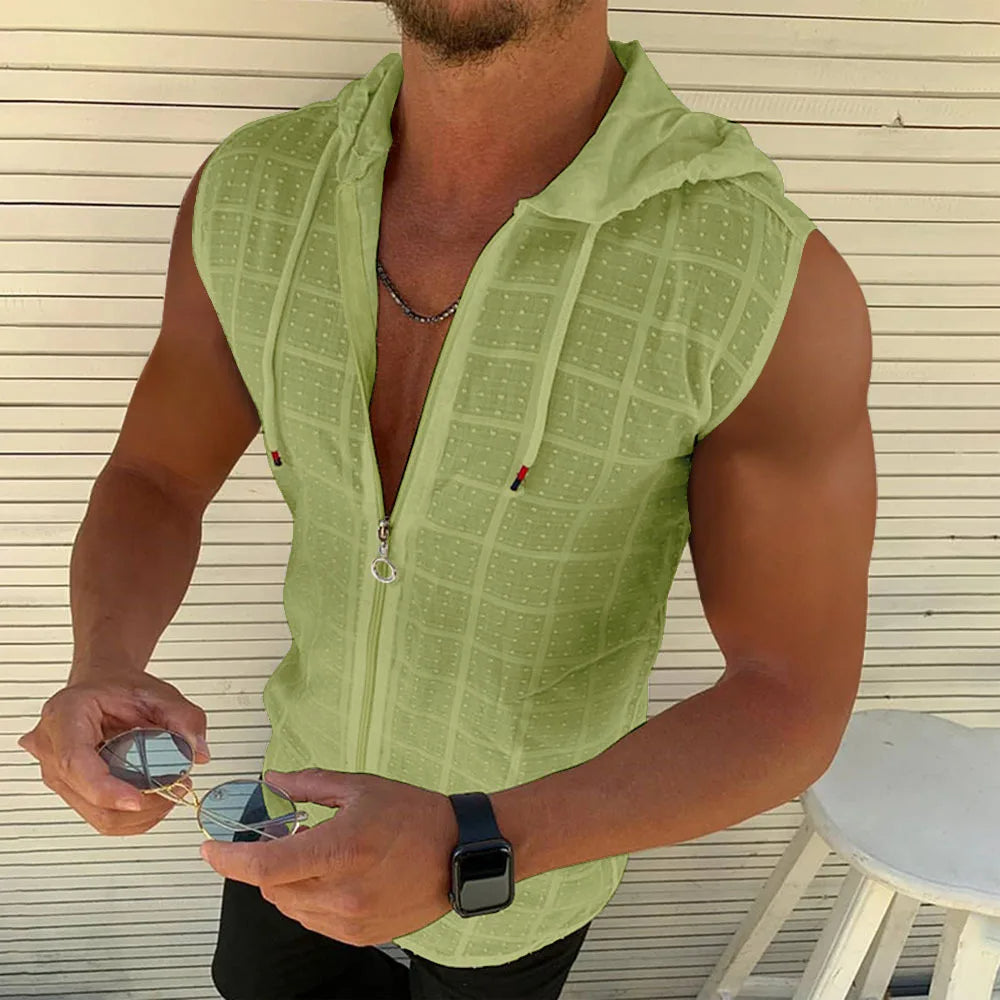 Mouwloze T-Shirt Mannen Stoer Katoen