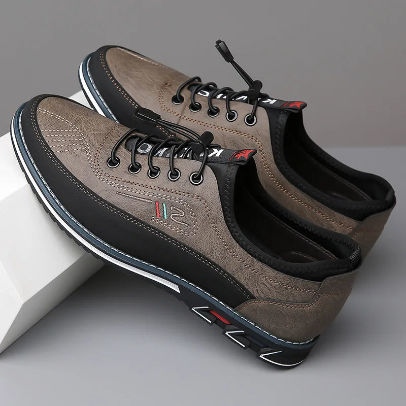 Heren Oxford Schoenen Hudson Leren Zwart